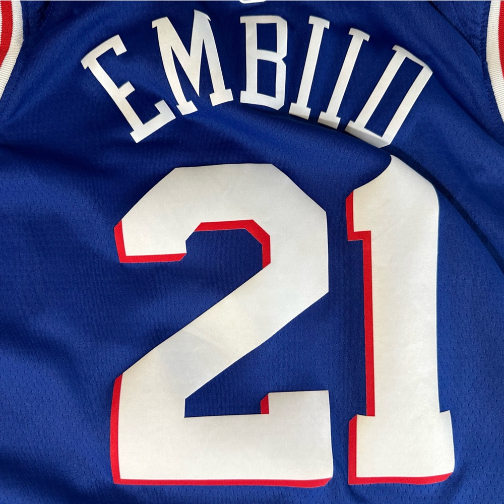 Nike Men Philadelphia 76ers Joel Embiid Jersey Sz 52‎ - Picture 3 of 6